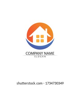 Real estate and home buildings vector logo icons template