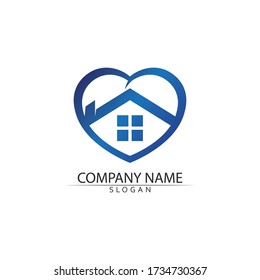 Real estate and home buildings vector logo icons template