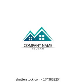 Real estate and home buildings vector logo icons template