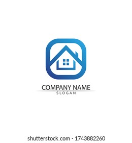 Real estate and home buildings vector logo icons template