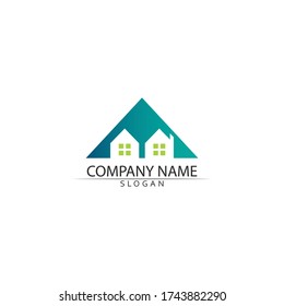 Real estate and home buildings vector logo icons template