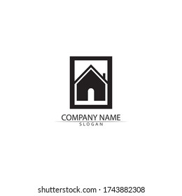Real estate and home buildings vector logo icons template
