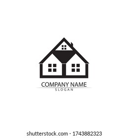Real estate and home buildings vector logo icons template