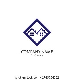 Real estate and home buildings vector logo icons template