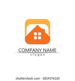 Real estate and home buildings vector logo icons template