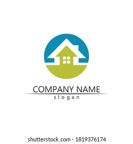 Real estate and home buildings vector logo icons template