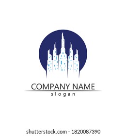 Real estate and home buildings vector logo icons template