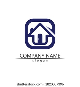 Real estate and home buildings vector logo icons template