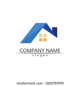 Real estate and home buildings vector logo icons template