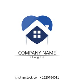 Real estate and home buildings vector logo icons template