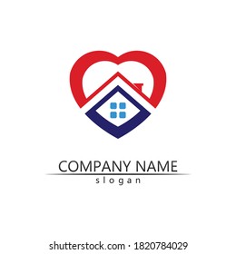 Real estate and home buildings vector logo icons template