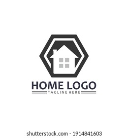 Real estate and home buildings vector logo icons template