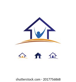 Real estate and home buildings vector logo icons template