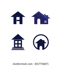 Real estate and home buildings vector logo icons template