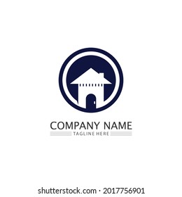 Real estate and home buildings vector logo icons template