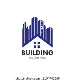 Real estate and home buildings vector logo icons template