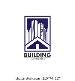 Real estate and home buildings vector logo icons template