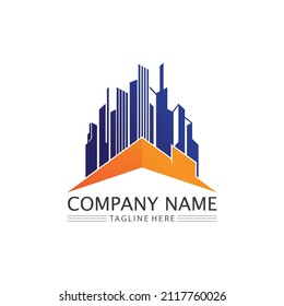 Real estate and home buildings vector logo icons template