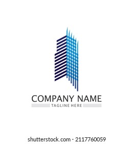 Real estate and home buildings vector logo icons template