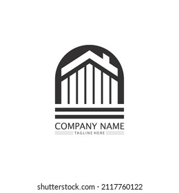 Real estate and home buildings vector logo icons template