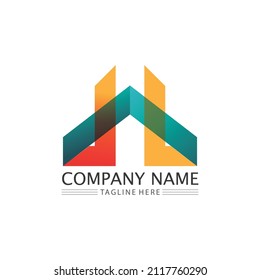 Real estate and home buildings vector logo icons template