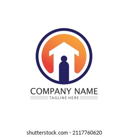 Real estate and home buildings vector logo icons template