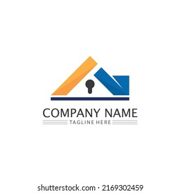 Real estate and home buildings vector logo icons template