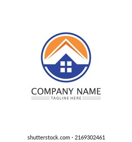 Real estate and home buildings vector logo icons template