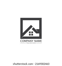 Real estate and home buildings vector logo icons template