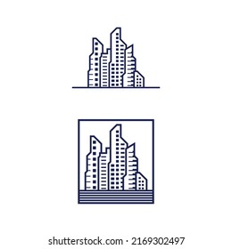 Real estate and home buildings vector logo icons template