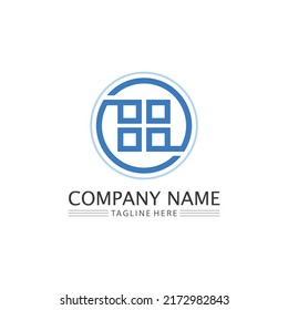 Real estate and home buildings vector logo icons template