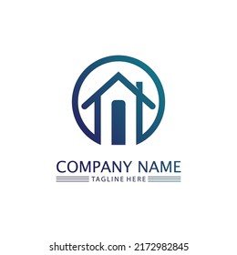 Real estate and home buildings vector logo icons template