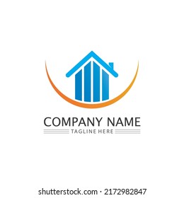 Real estate and home buildings vector logo icons template
