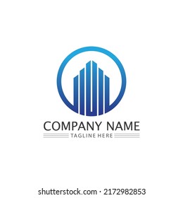 Real estate and home buildings vector logo icons template