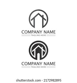Real estate and home buildings vector logo icons template