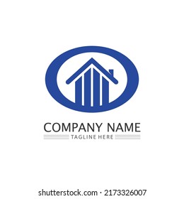 Real estate and home buildings vector logo icons template