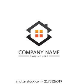 Real estate and home buildings vector logo icons template
