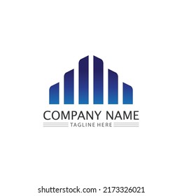 Real estate and home buildings vector logo icons template