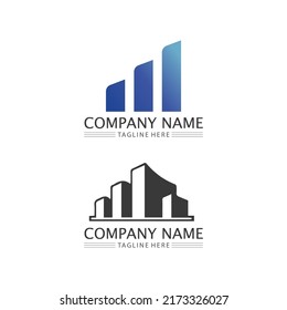 Real estate and home buildings vector logo icons template