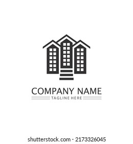 Real estate and home buildings vector logo icons template