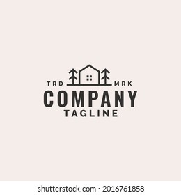 real estate home house outline symbol logo vector icon illustration