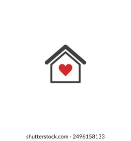 Real estate home icon flat vector design