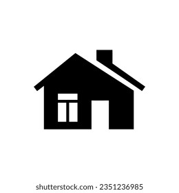 Real estate home icon on white background