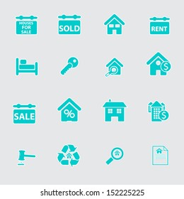 real estate and home icons 