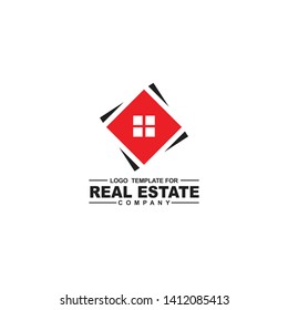 Real estate home logo design vector template
