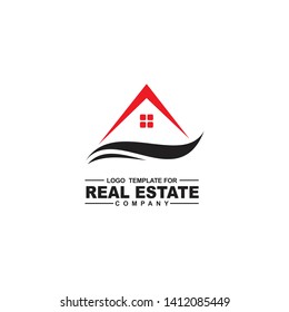 Real estate home logo design vector template