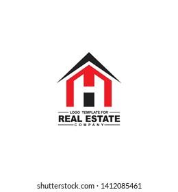 Real estate home logo design vector template