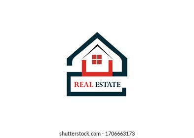 real estate home logo design vector