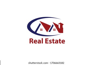 real estate home logo design vector