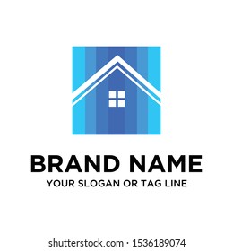 Real estate home logo vector art